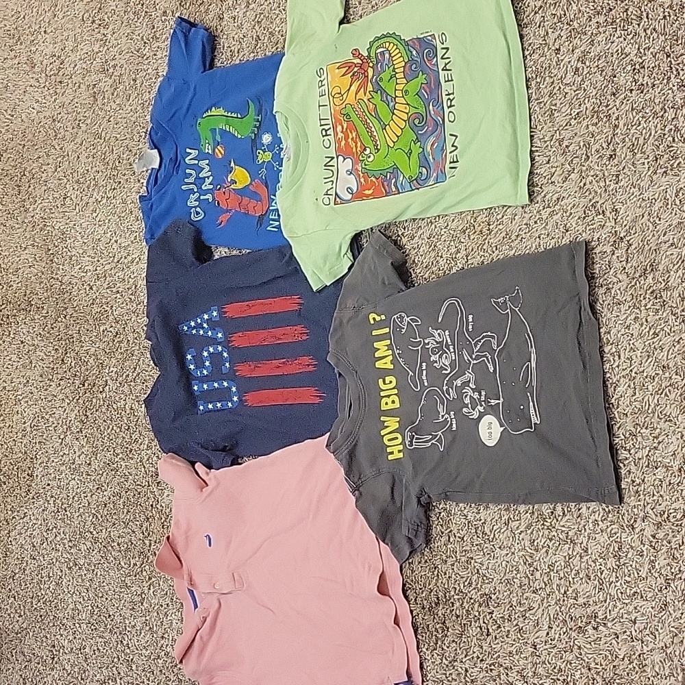 Carter's 4T boy polo and graphic tee bundle